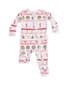 Angel Dear Unisex Holiday Two Way Zipper Footie - Baby In White