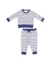 Angel Dear Unisex Raglan Sweatshirt & Joggers Set - Baby In Navy