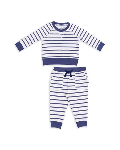 Angel Dear Unisex Raglan Sweatshirt & Joggers Set - Baby In Navy