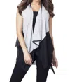 Angel Draped Vest In Black/gray In Black