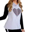 ANGEL DRAWSTRING WITH HEART SWEATSHIRT IN FROST