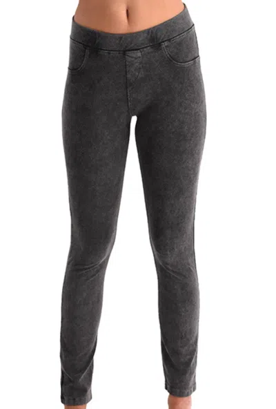 Angel High Rise Jegging In Charcoal In Grey