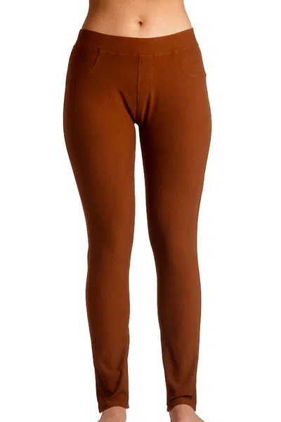 Angel High Rise Jegging In Cognac In Multi
