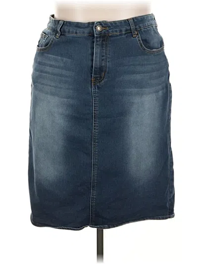 Pre-owned Angel Kiss Denim Skirt In Blue