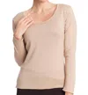 ANGEL LONG SLEEVE SCOOP NECK TOP IN CHAMPAGNE