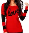 Angel Love Scoop Neck Pullover In Fireblack In Multi