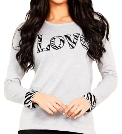 Angel Love Scoop Neck Sweater In Silver