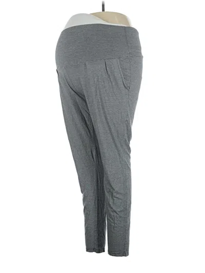 Pre-owned Angel Maternity Active Pants In Gray
