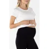 Angel Maternity Celia Maternity Cotton Crop Tee