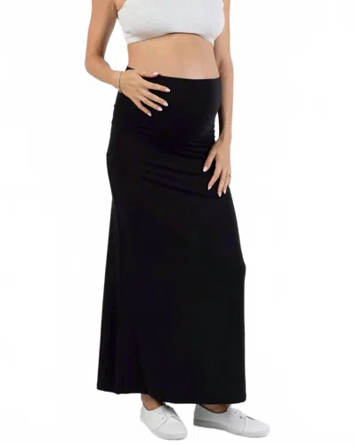 Angel Maternity Colette Maxi Maternity 2 In 1 Skirt-dress In Black