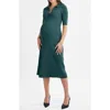 Angel Maternity Elegance Knit Maternity Midi Dress