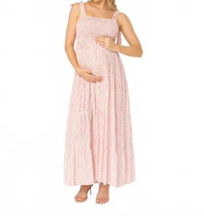 Angel Maternity Floral Maternity Dress In Pink