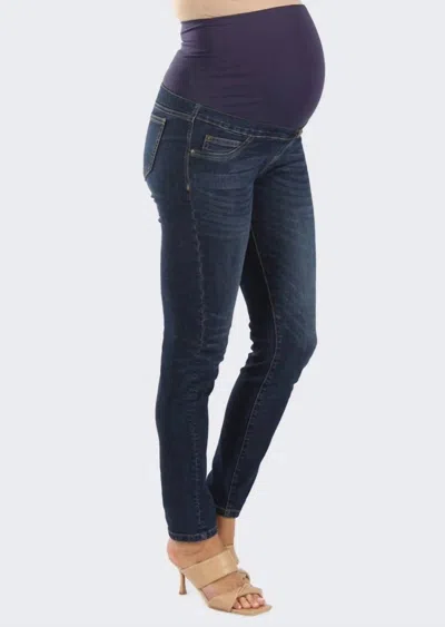Angel Maternity Maternity Skinny Jeans In Dark Blue