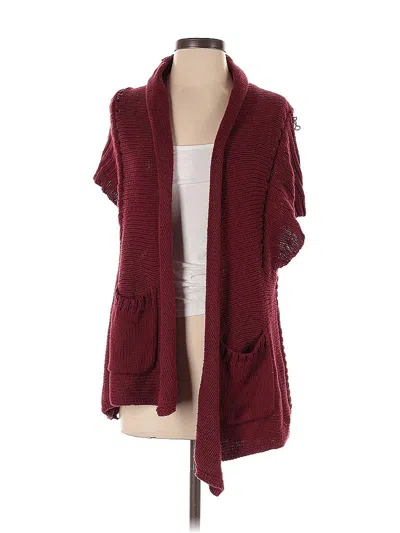 Pre-owned Angel Of The North Cardigan Sweater In Burgundy