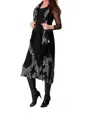 Angel Patterned Maxi Dress In Black Multi In Black