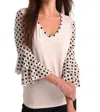 Angel Polkadot Sleeve Top In Sand In Multi