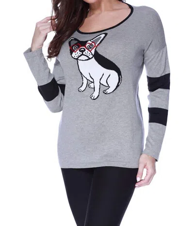 Angel Puppy Eyes Pullover In Gray In Grey
