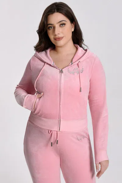 Angel Reese X Juicy Couture Plus-size Angel Couture Big Bling Velour Hoodie