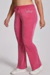 Angel Reese X Juicy Couture Plus-size Angel Couture Big Bling Velour Track Pants In Pink
