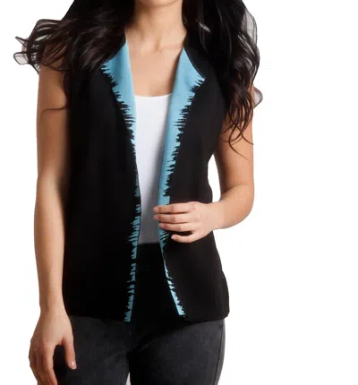 Angel Reversible Edged Vest In Black/blue In Multi