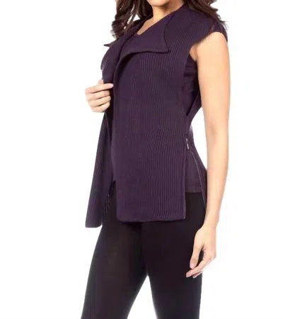 Angel Ribbed Vest In Plum In Purple