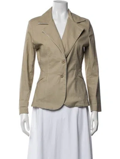 Pre-owned Angel Sanchez Linen Blazer In Neutrals