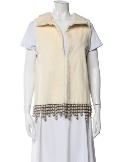 Pre-owned Angel Sanchez Mink Vest In Neutral