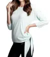 Angel Side-tie Sweater In Menthol In Multi