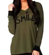 ANGEL SMILE HOODIE IN MOSS/BLACK