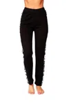 Angel Snake Trim Track Pant In Black In Black