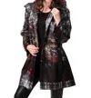 Angel Snap-front Rain Jacket In Black Multi