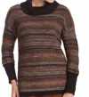 ANGEL STRIPED DETACHABLE SLEEVE PULLOVER IN BLACK MULTI