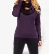 Angel Striped Infinity Scarf In Plum In Purple