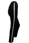 Angel Track Pant In Black/beige In Black