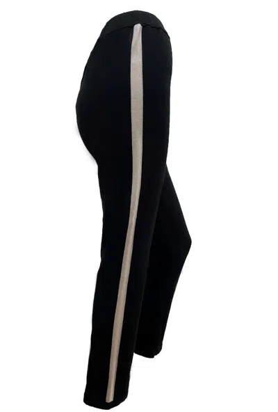 Angel Track Pant In Black/beige