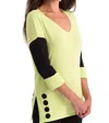 Angel Two-tone Polkadot Tunic In Lime In Green