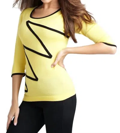 Angel Zig Zag Sweater In Yellow/black