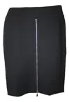 Angel Zippered Midi 25' Skirt In Black/silver In Multi