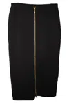 Angel Zippered Midi 36 Skirt In Black/gold In Multi