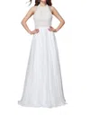 Angela & Alison Full Tulle Prom Dress In Ivory In Multi