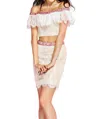 Angela & Alison Lace Prom Dress In Fuchsia/ivory In Multi