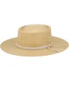 Angela & William Light Boater Gamble Porkpie Derby Fedora Sun Hat In Brown