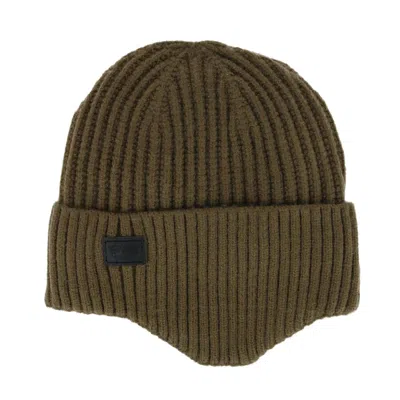 Angela & William Men's Sherpa Lined Cable Knit Winter Beanie With Ear Flap In Green