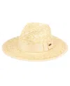 Angela & William Straw Panama Fedora Hat In Natural