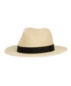 Angela & William Straw Panama Fedora Sun Hat In Natural