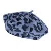 Angela & William Women's French Leopard Print Wool Beret Hat In Multi