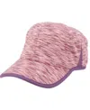 Angela & William Women's Ponytail Messy Buns Yoga Ponycap With Zipper Opening In Lavender