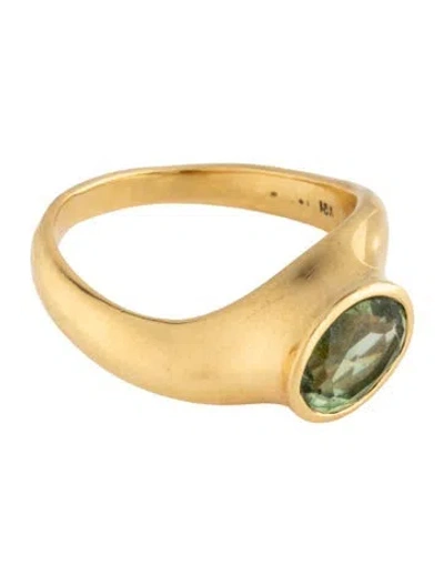 Pre-owned Angela Cummings 18k 1.41ctw Tourmaline Cocktail Ring In Multicolor