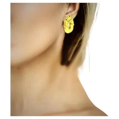 Pre-owned Angela Cummings 18k Fine Yellow Gold Vintage Earrings, Circa 1989.