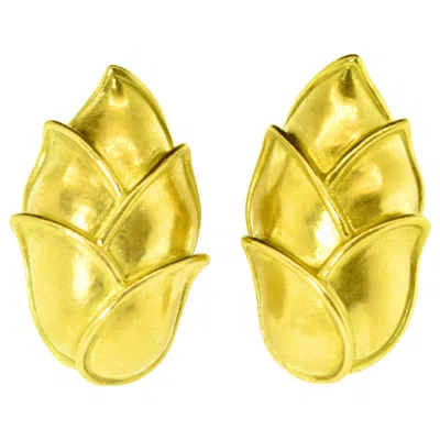 Pre-owned Angela Cummings 18k Gold Earrings, By , Circa 1989. In Multi